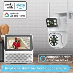 4K 8MP Tuya Dual Lens PTZ WIFI Camera Full HD Dual Screen Ai Human Auto Tracking Outdoor 4MP Security Video Surveillance Camera