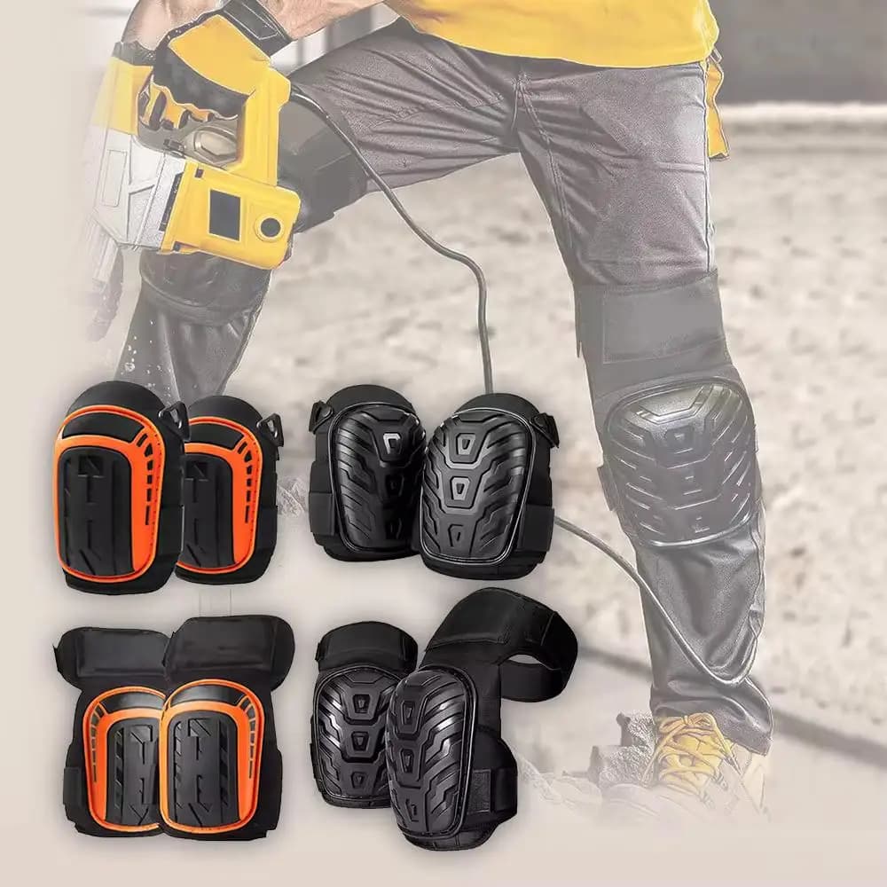 Professional Heavy-Duty Knee Pads Foam & Gel Cushioning with Double Straps, Ergonomic for Flooring,Construction,Carpentry work