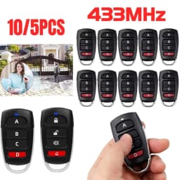 10/5pcs ABCD / Lock Unlock 4Button 433MHz Metal Push Button Remote Control Transmitter Universal 4 Buttons Garage Door Opener
