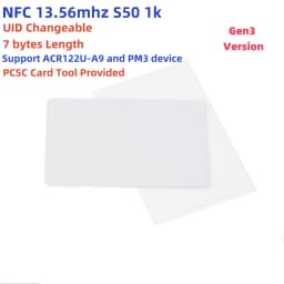 NFC RFID 13.56Mhz S50 1k with 0 block 7 Bytes UID Changeable Writable Smart Card Chinese Magic Key Tags IC Token for Clone