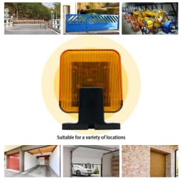 Warning Light for Sliding & Swing Gate Opener AC DC 12-265V Alarm Flashing Lamp Lndicator Light For Garage Gate Automatic Door