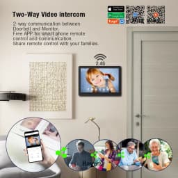 Hayway 10 " Tuya WiFI Smart 1080P Video Intercom System With Mobile Detection IPS Full Touch Monito ID Access Control Unlocking