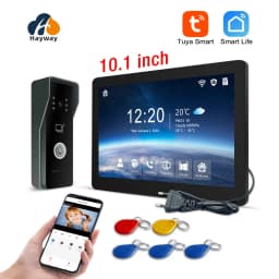 Hayway 10 " Tuya WiFI Smart 1080P Video Intercom System With Mobile Detection IPS Full Touch Monito ID Access Control Unlocking