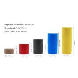 1/4pcs 2.5/5/7.5/10cm*4.8m Non Woven Elastic Self Adhesive Bandage Cohesive Bandage for Sports Fixing Finger Wrist Leg