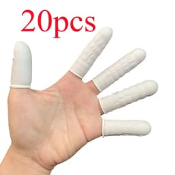 Protective Fingertip Natural Rubber Gloves Disposable Latex Finger Cots for Workplace Safety Nail Makeup Eyebrow Extension