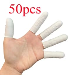 Protective Fingertip Natural Rubber Gloves Disposable Latex Finger Cots for Workplace Safety Nail Makeup Eyebrow Extension