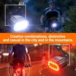Front Rear Bike Lights Rechargeable Bicycle Cycling USB Flashlight for Bicycle Lighting Front/Rear/Set Bike Accessories
