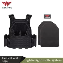 YAKEDA New Combat Vest 6094 Quick Release Lightweight Laser Cut Tactical Vest Black Gear Carry Hunting Tactical Vests