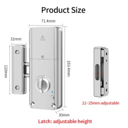 Tuya Bluetooth Electronic Smart Door Handle Lock Invisible Unlock App Pin RFID Card Temporary Guest Password M1 Gateway to Wifi