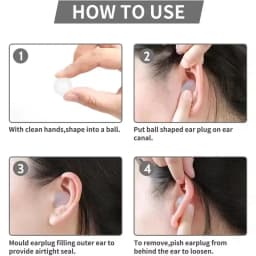 Soft Silicone Earplugs Wax Ear Plugs Reusable Noise Cancelling Gel Ear Plugs Waterproof Earbuds for Sleeping Flying Swimming