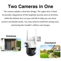 Vstarcam 5MP Dual Lens Wifi PTZ Camera Night Vision Smart Tracking Outdoor 5X Digital Zoom Surveillance Home Security Cameras