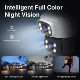 Vstarcam 5MP Dual Lens Wifi PTZ Camera Night Vision Smart Tracking Outdoor 5X Digital Zoom Surveillance Home Security Cameras