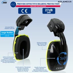 CE Full Brim Hard Hat W/ Built In Goggles Earmuffs Reflective Stickers ANSI Safety Helmets Construction Site Engineer Work Cap