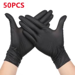 20/50/100PCS Black Nitrile Gloves Disposable Latex Free Textured 4.0Mil Safety Work Gloves for Industrial Mechanic Auto Gloves