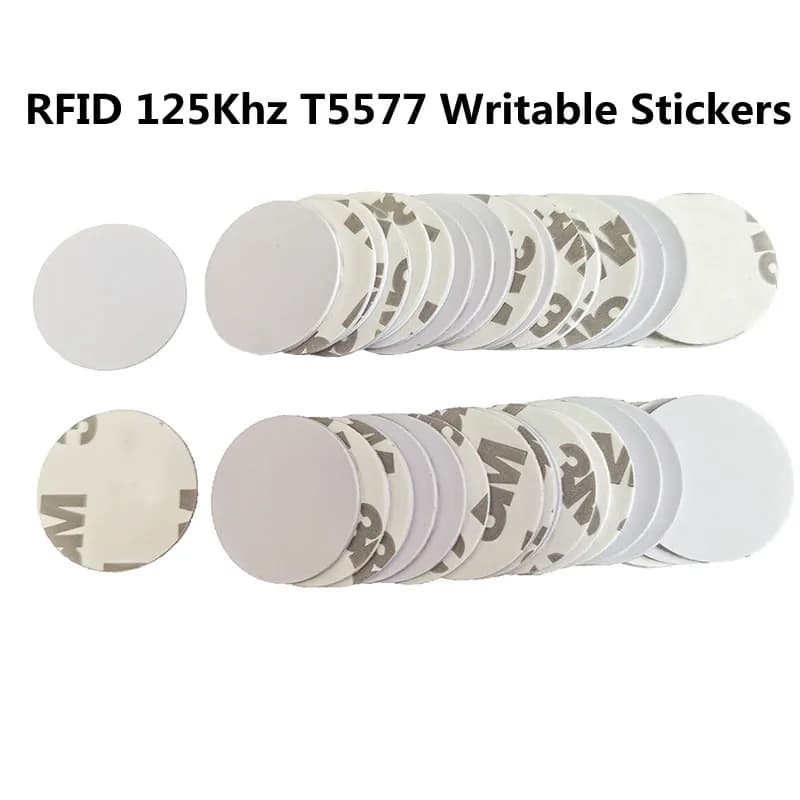 Rfid Smart Chip T5577 Writable Coin Card Sticker ID 125khz 5200 Proximity Copy Access 25mm Replicable Label Token Rewritable Key