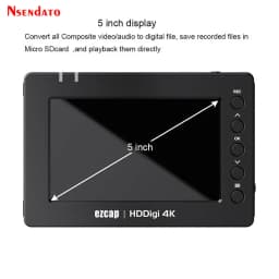 Ezcap278 HDDigi 4K HDMI USB Recorder Video Audio Game Capture Card Box Support Playback Micro SD Card USB Flash for Live Stream