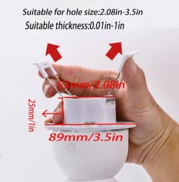 Suitable for Xiaomi Punching Hemispheric Mini Camera Hole Filler Downlight Mounting Bracket Ceiling Monitoring Pan/Tilt Hoisting Base Camera Hole Filler Bracket