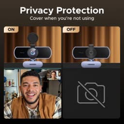 UGREEN 4K FHD Webcam 8MP for PC, PDAF Auto Focus, Dual AI Noise-Cancelling Mics, Web cam Camera Works for Zoom/Teams/Google Meet