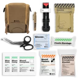 RHINO RESCUE MOLE IFAK Tactical Kit | Tourniquet, Compressed Gauze | MOLLE-Compatible for EMS, Survival & Range