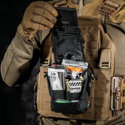 RHINO RESCUE MOLE IFAK Tactical Kit | Tourniquet, Compressed Gauze | MOLLE-Compatible for EMS, Survival & Range