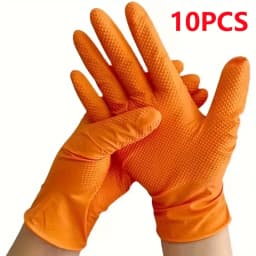 10/50PCS Industrial Nitrile Gloves Disposable 8mil Thick Diamond Textured Grip Gloves Heavy Duty Mechanic Safety Working Gloves