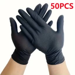 10/50PCS Industrial Nitrile Gloves Disposable 8mil Thick Diamond Textured Grip Gloves Heavy Duty Mechanic Safety Working Gloves