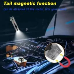 1PC Rechargeable Mini Keychain Flashlight with Magnetic Base and 10 Modes - Ideal for Camping and Outdoor Activities