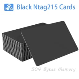 5/10 Rewritable NFC Cards Black NFC Tags NFC Business Card NFC 215 Cards NFC Ntag215 Cards Blank NFC Cards Rewritabl 504 Bytes