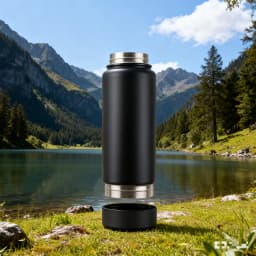 Diversion Safe Stainless Steel Water Bottle with Independent Safety Box at Bottom for Secure Storage