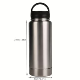 Diversion Safe Stainless Steel Water Bottle with Independent Safety Box at Bottom for Secure Storage