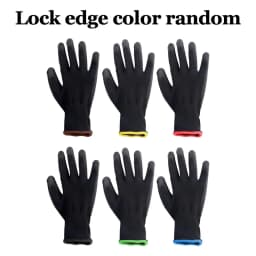 10/20PCS Coating Nylon PU Work Gloves Woodworking Non-slip Durable Coating Nylon PU Work Gloves Camping Lock Edge Colour Random
