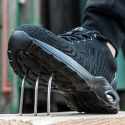 Summer Air Cushion Work Safety Shoes For Men Breathable Work Sneakers Steel Toe Shoes Anti-puncture Safety Protective Shoes