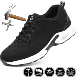 Summer Air Cushion Work Safety Shoes For Men Breathable Work Sneakers Steel Toe Shoes Anti-puncture Safety Protective Shoes