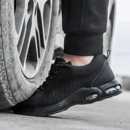 Summer Air Cushion Work Safety Shoes For Men Breathable Work Sneakers Steel Toe Shoes Anti-puncture Safety Protective Shoes