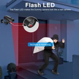 New Wireless Dummy Camera With Antena Solar Powered Waterproof Fake Camera Red Flashing Led Scare The Thief Home Security System