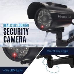 New Wireless Dummy Camera With Antena Solar Powered Waterproof Fake Camera Red Flashing Led Scare The Thief Home Security System