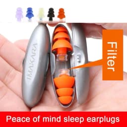 Silicone Earplugs Noise Reduction Sleep Protector Soundproofing Design Anti Noise Canceling Comfortable Easy to Use Sleeping