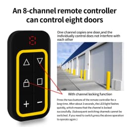 Rechargeable Eight Channel Multi Frequency Garage Door Copying Wireless Remote Control 300-915 MHz Door Key Copier Universal