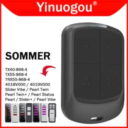 SOMMER 4018 4019 TX55-868-4 TRX55-868-4 TX40-868-4 Pearl Vibe Twin Status SOMloq2 Garage Door Remote Control 868.8MHz 868.95MHz