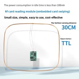125KHZ UART/TTL 5V Reading 30CM RFID Long-Distance Card Reader Module EM Antenna Remote Card Reader Is Used in Pet Parking Lot