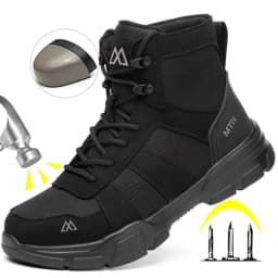 Protective Safety Shoes Men Indestructible Steel Toe Work Shoes Anti-Smash Anti-puncture Safety Work Boots Breathable High Top
