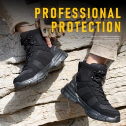 Protective Safety Shoes Men Indestructible Steel Toe Work Shoes Anti-Smash Anti-puncture Safety Work Boots Breathable High Top