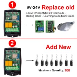 New SCS SENTINEL Tuya Smart Switch Module 2CH WIFI Garage Remote Control Receiver AC/DC 7-32V 85-250V 433.92MHz Radio Controller