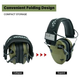 Shooting Hunting Electronic Earmuffs Active Noise Cancelling Protect Hearing Tactical Headset NRR22 EMI Filtering Sound Amplify