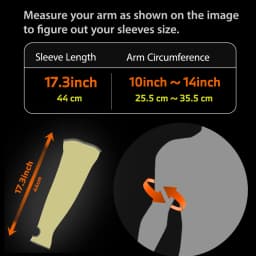 1 Pair Anti-Cut Kevlar Sleeves,44cm/17.3in,Made with Aramid Fiber, for Cut Proof and Heat Resistant Welding,Gardening Work.