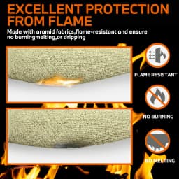 1 Pair Anti-Cut Kevlar Sleeves,44cm/17.3in,Made with Aramid Fiber, for Cut Proof and Heat Resistant Welding,Gardening Work.