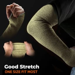 1 Pair Anti-Cut Kevlar Sleeves,44cm/17.3in,Made with Aramid Fiber, for Cut Proof and Heat Resistant Welding,Gardening Work.
