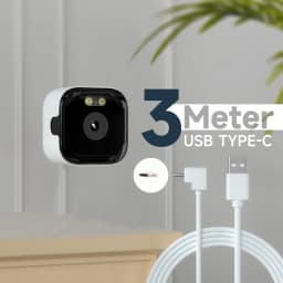 Uzoom 3MP 2in1 Window Camera Indoor Mini Camera 2.4/5GHz Wi-Fi Dual Band Full-Color Night Vision Through Window Mini Camera