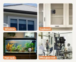 Uzoom 3MP 2in1 Window Camera Indoor Mini Camera 2.4/5GHz Wi-Fi Dual Band Full-Color Night Vision Through Window Mini Camera