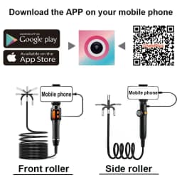 Type-C 360° Two-Way Rotary Articulating Endoscope Camera HD 1080P Car Inspection Industrial Endoscope With LED For IOS Android